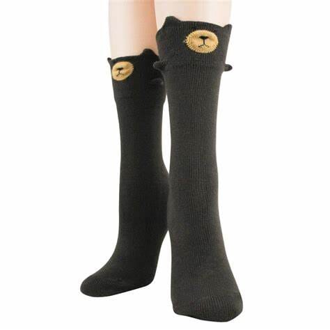 3D Bear Crew Socks | Women's - Knock Your Socks Off