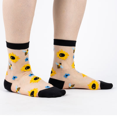 You Are My Sunshine Sheer Crew Socks | Women's