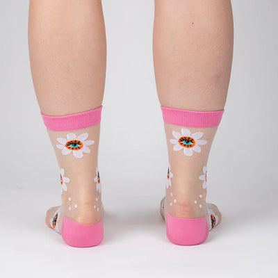 Eye Feel Seen Sheer Crew Socks | Women's