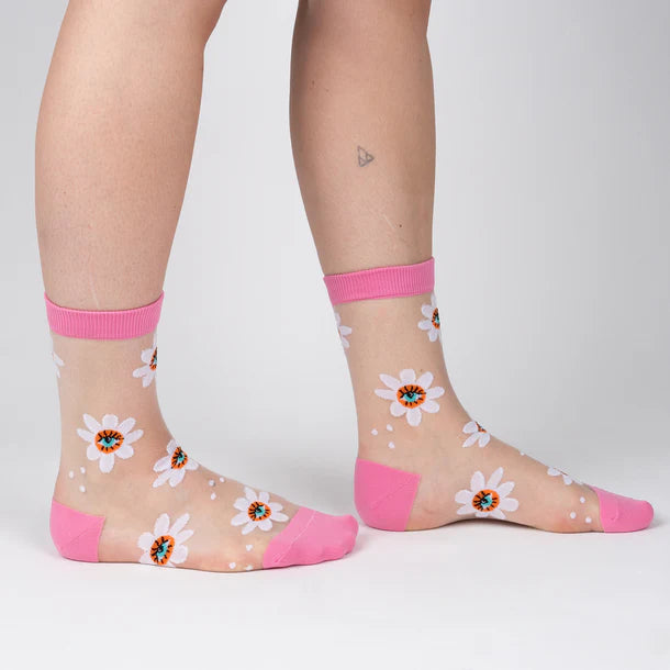 Eye Feel Seen Sheer Crew Socks | Women's