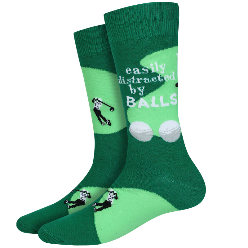 Easily Distracted Golf Crew Socks | Men's