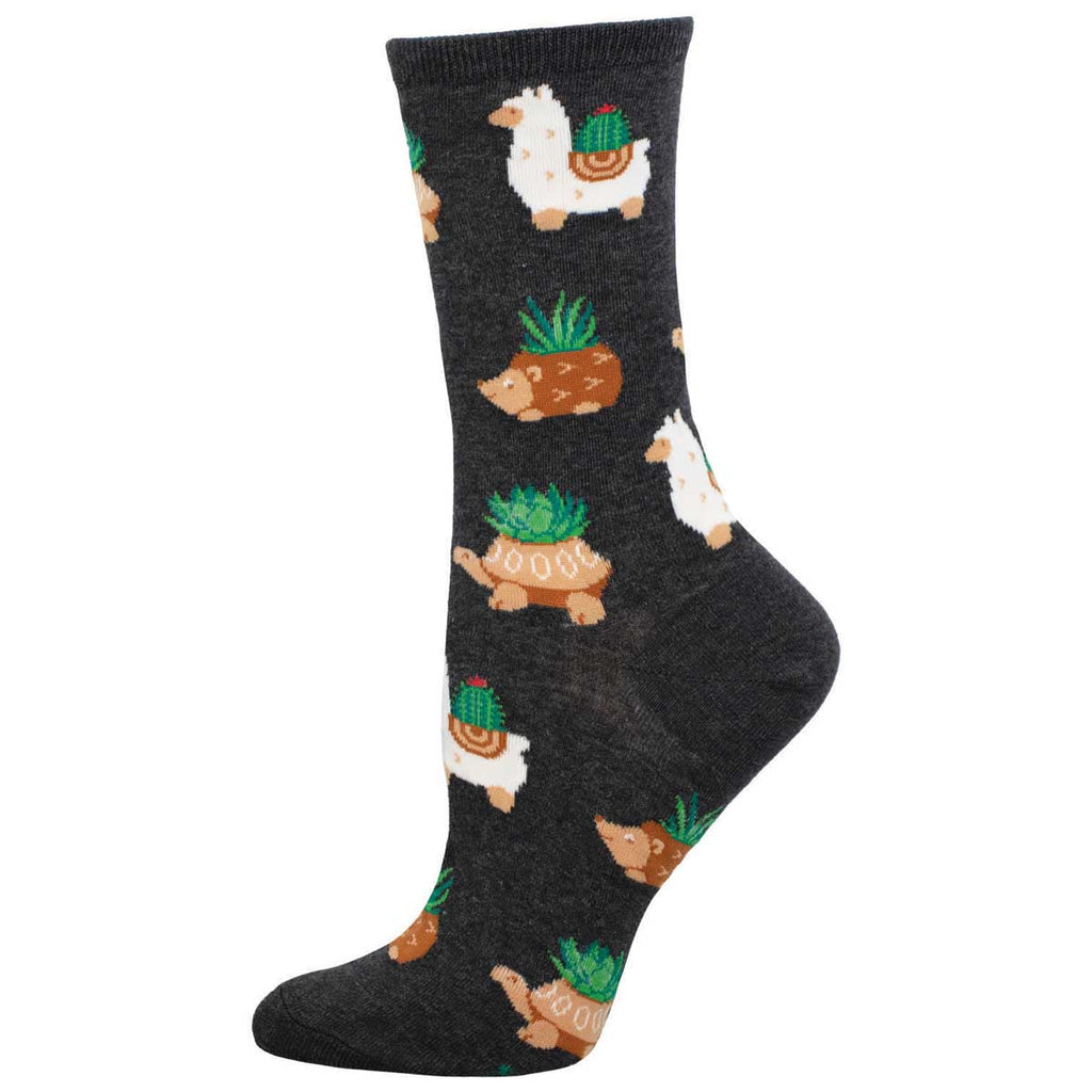 Succulent Pottery Crew Socks | Women's