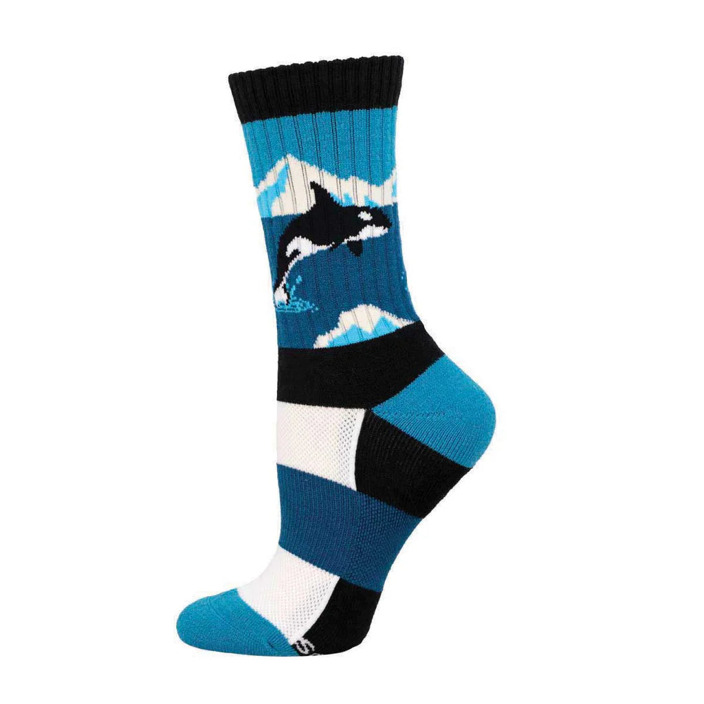 Arctic Orca Crew Socks | Women's - Knock Your Socks Off