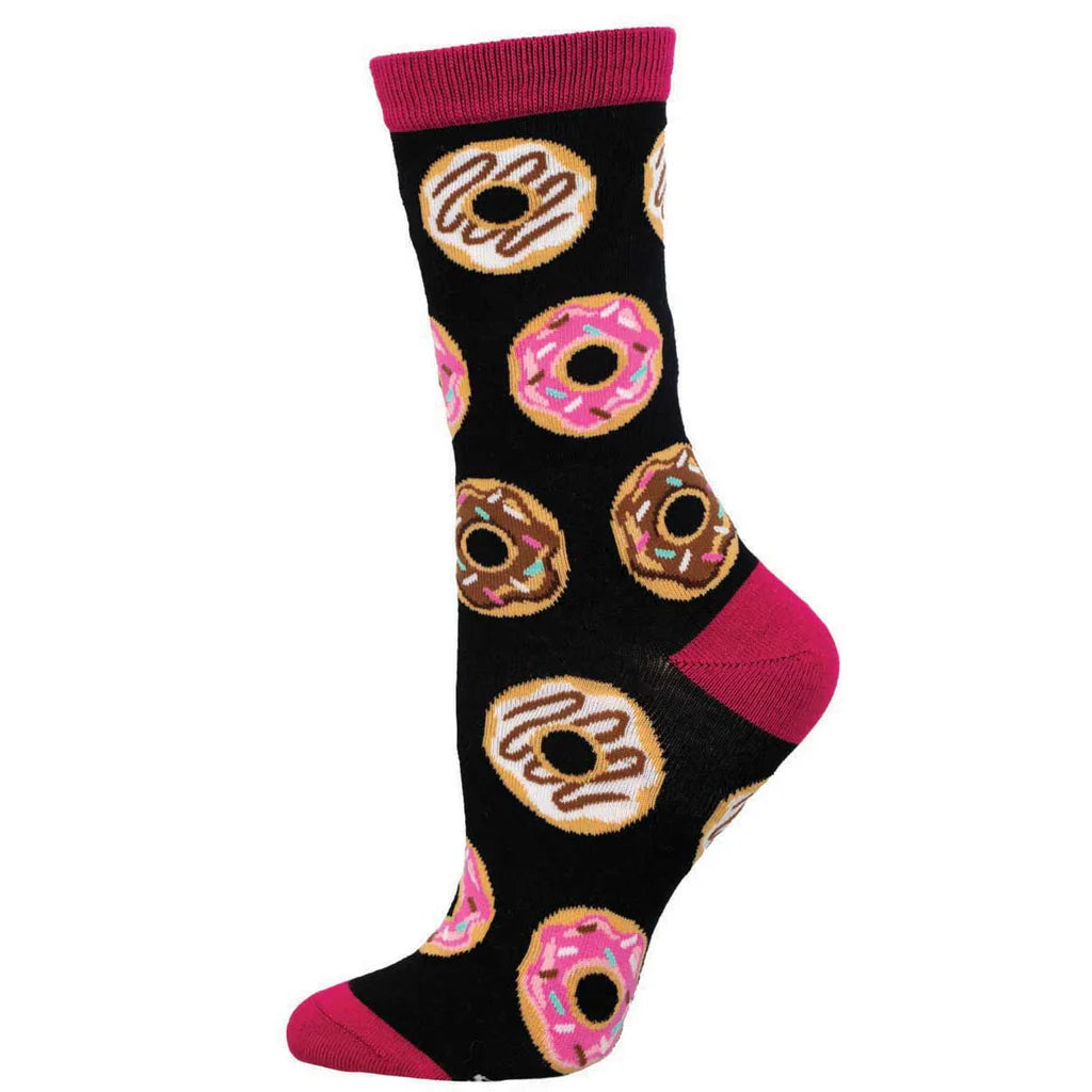 Bamboo Delicious Donuts Crew Socks | Women's - Knock Your Socks Off