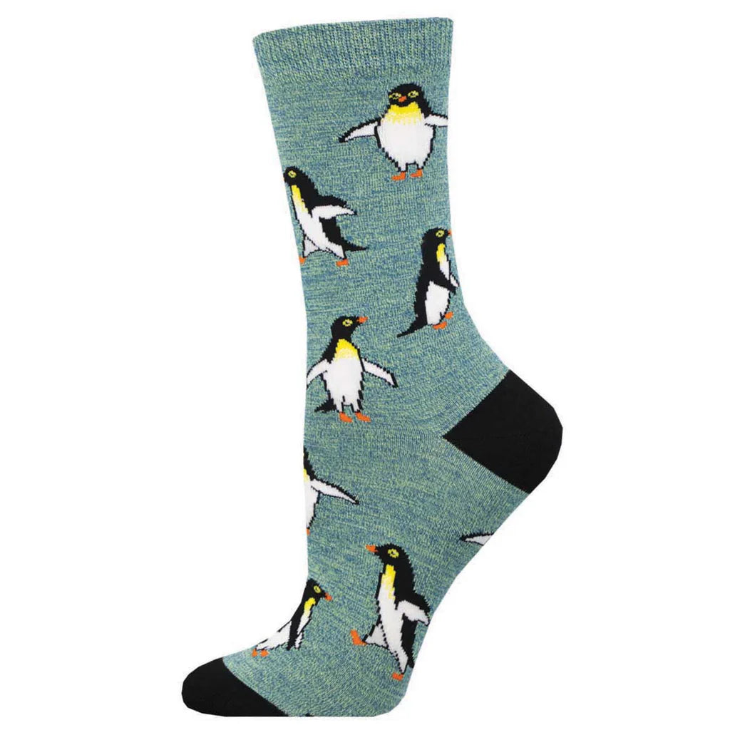 Bamboo Penguin Personality Crew Socks | Women's - Knock Your Socks Off