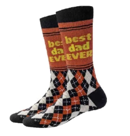 Best Dad Ever Crew Socks | Men's - Knock Your Socks Off