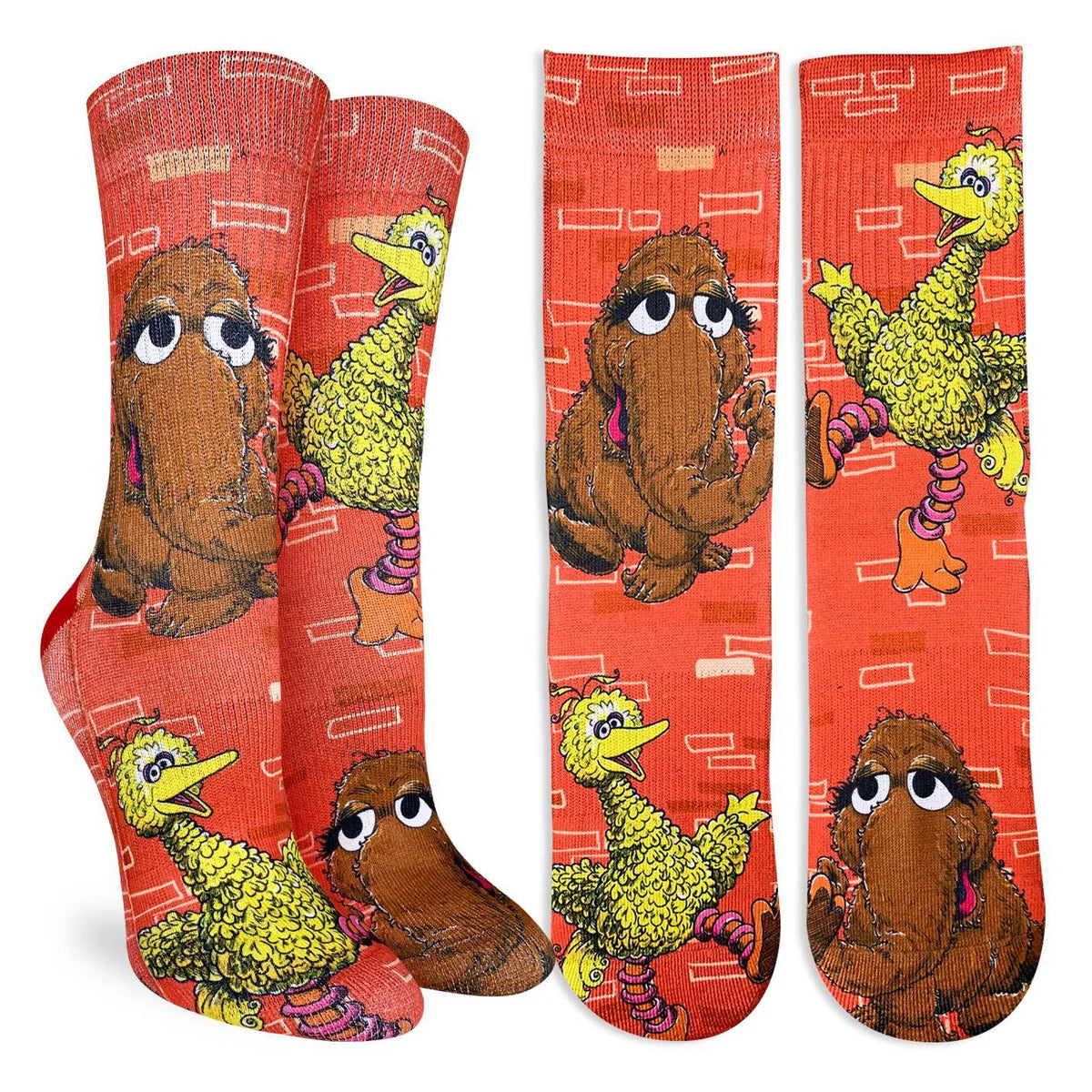 Big Bird and Snuffleupagus Crew Socks | Women's - Knock Your Socks Off