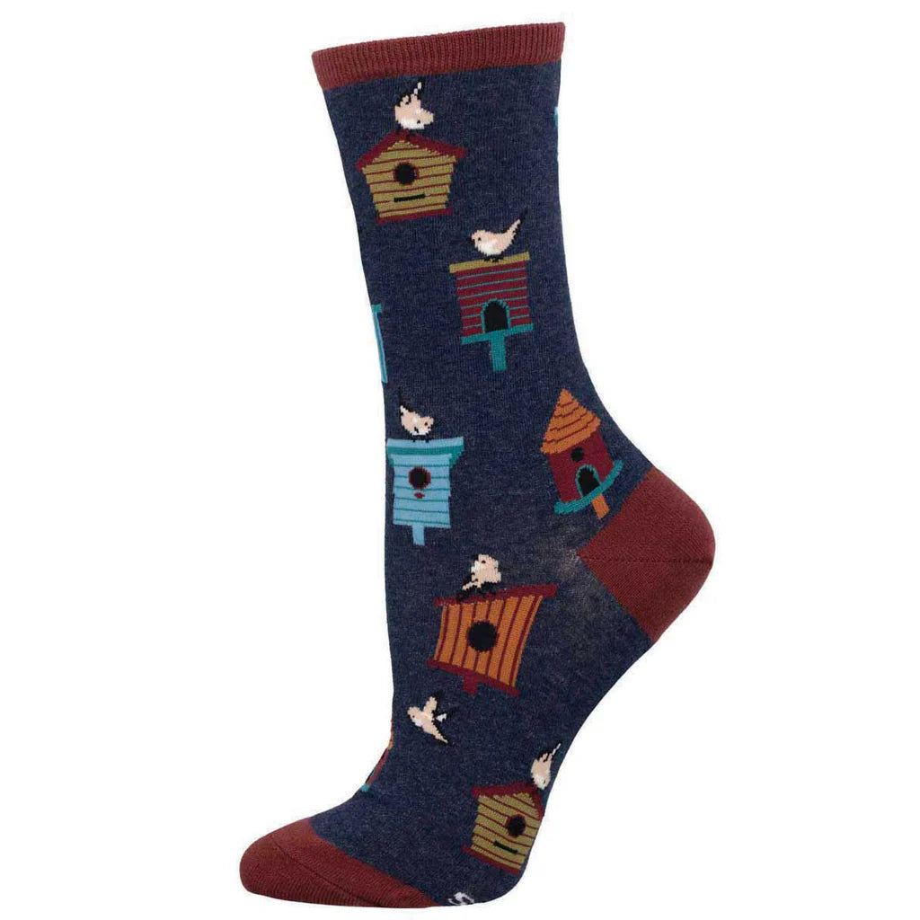 Birdhouses Crew Socks | Women's - Knock Your Socks Off