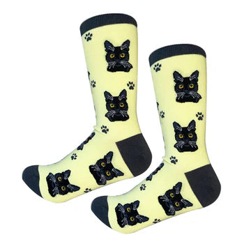 Black Cat Crew Socks | Unisex - Knock Your Socks Off