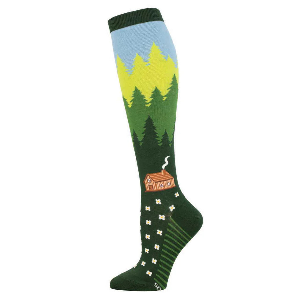 Cabin in the Woods Knee High Socks | Women's - Knock Your Socks Off