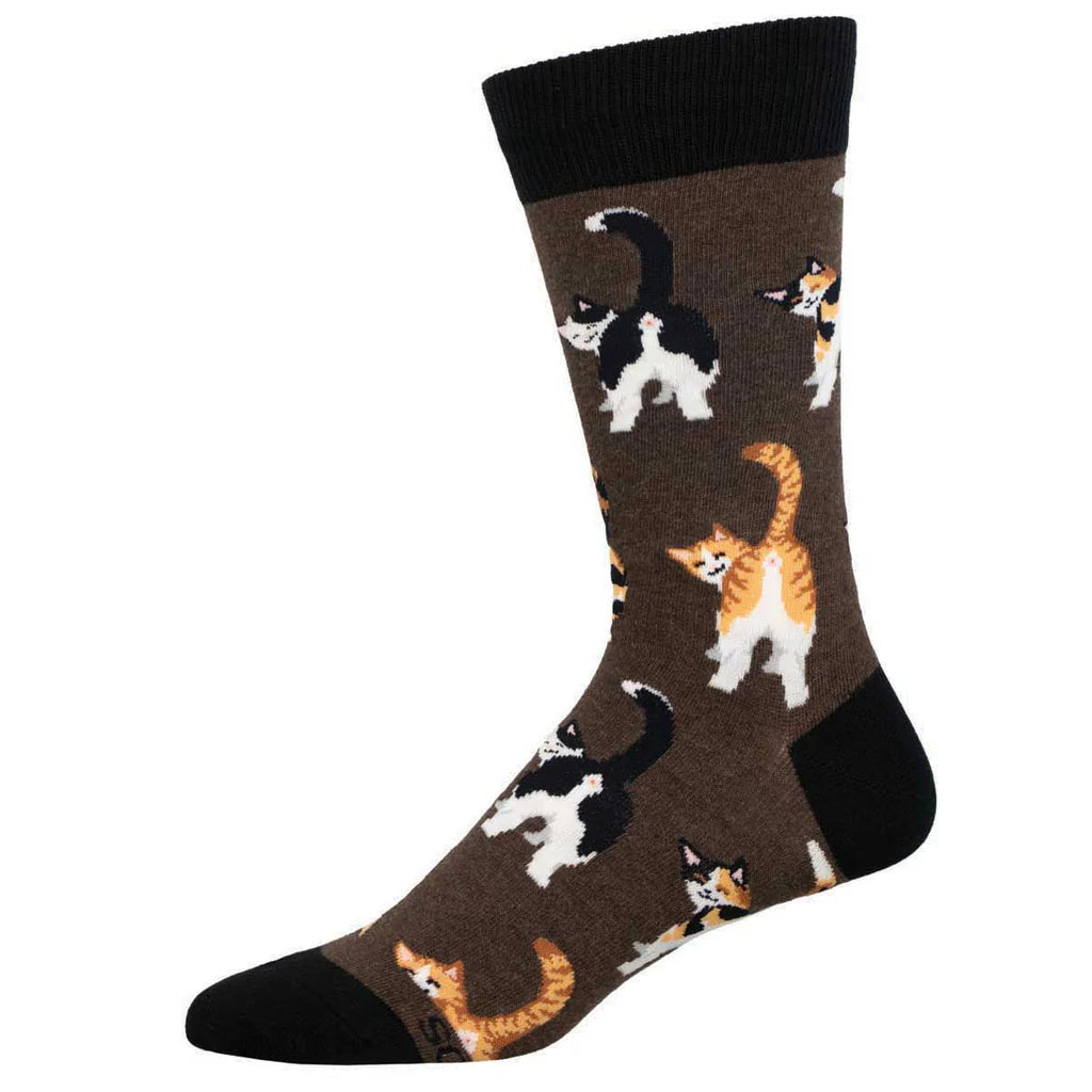 Cat Butts Crew Socks | Men's - Knock Your Socks Off