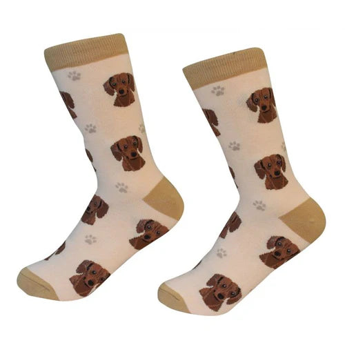 Dachshund Red Crew Socks | Unisex - Knock Your Socks Off