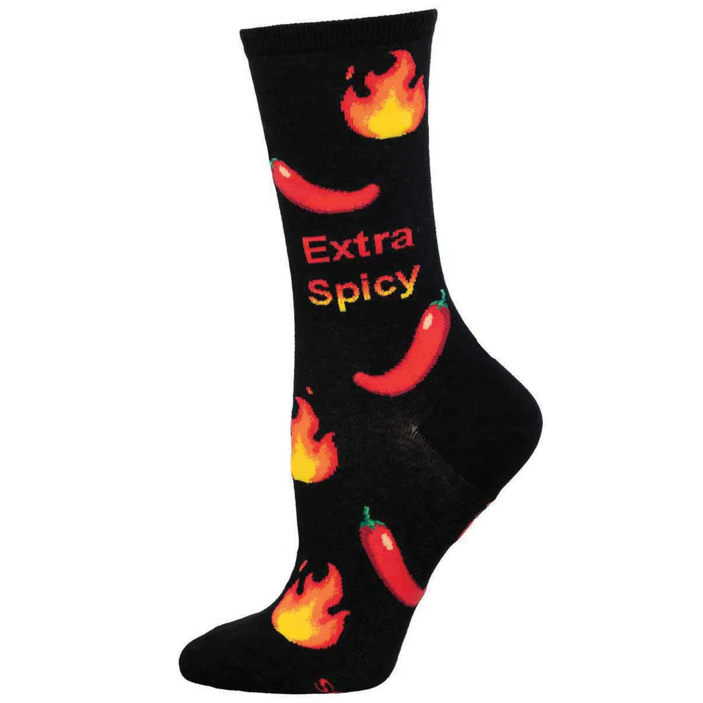 Extra Spicy Crew Socks | Women's - Knock Your Socks Off