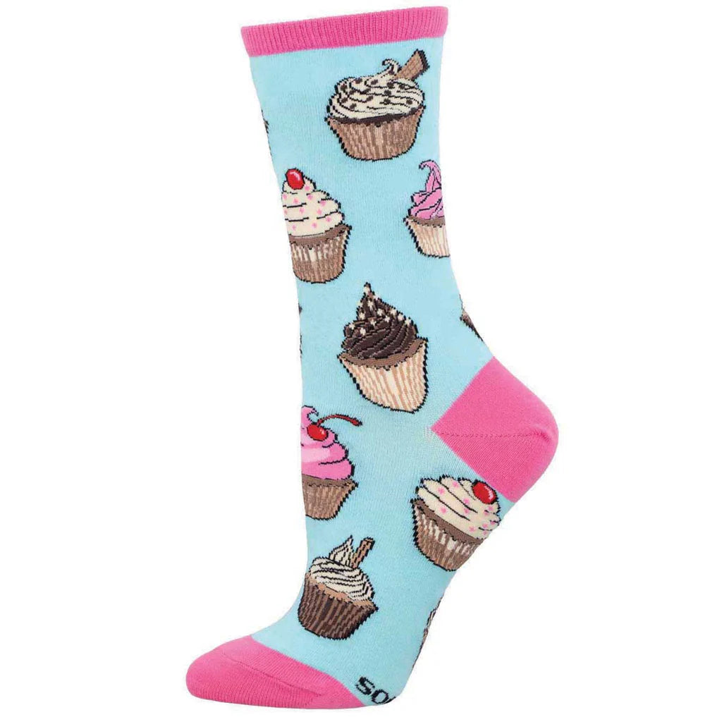 Favorite Cupcakes Crew Socks | Women's - Knock Your Socks Off