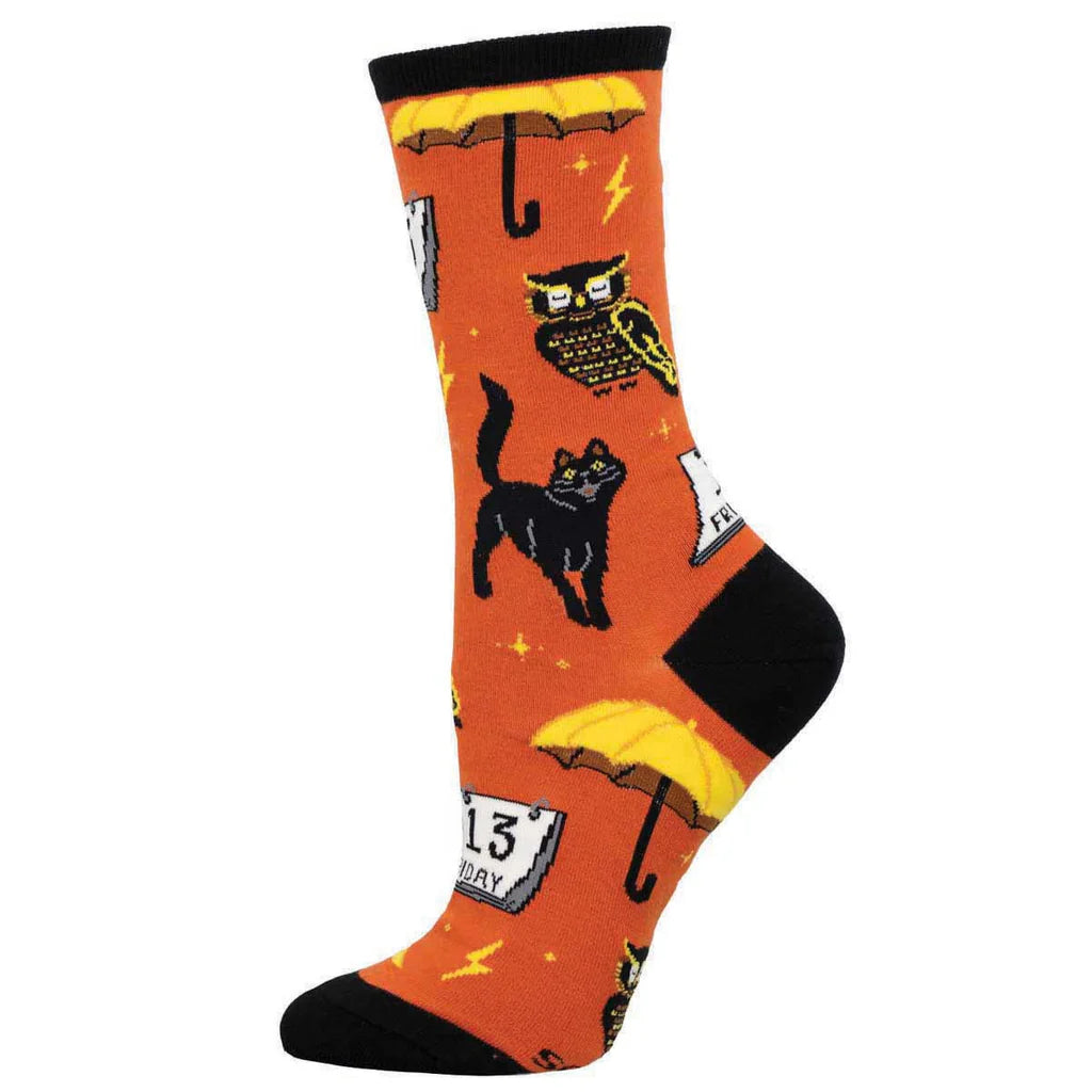 Feeling Superstitious Crew Socks | Women's - Knock Your Socks Off