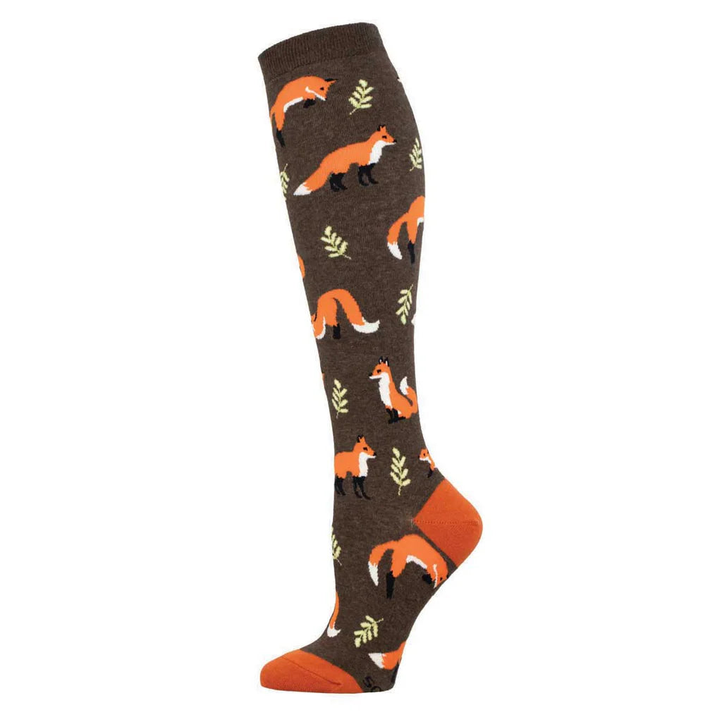 Fleet as a Fox Knee High Socks | Women's - Knock Your Socks Off