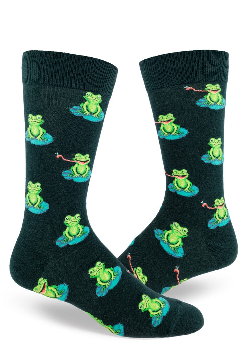 Funny Frog Crew Socks | Men's - Knock Your Socks Off