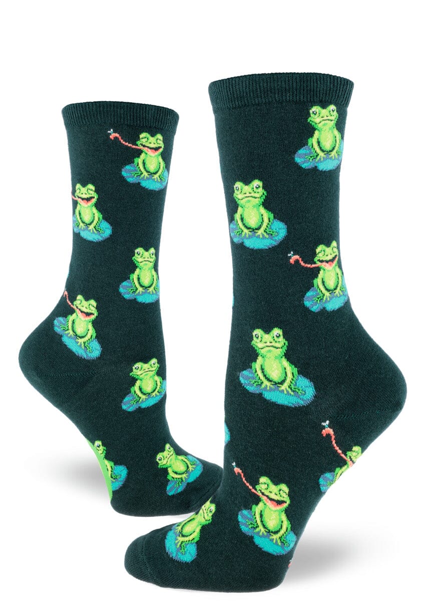 Funny Frog Crew Socks | Women's - Knock Your Socks Off