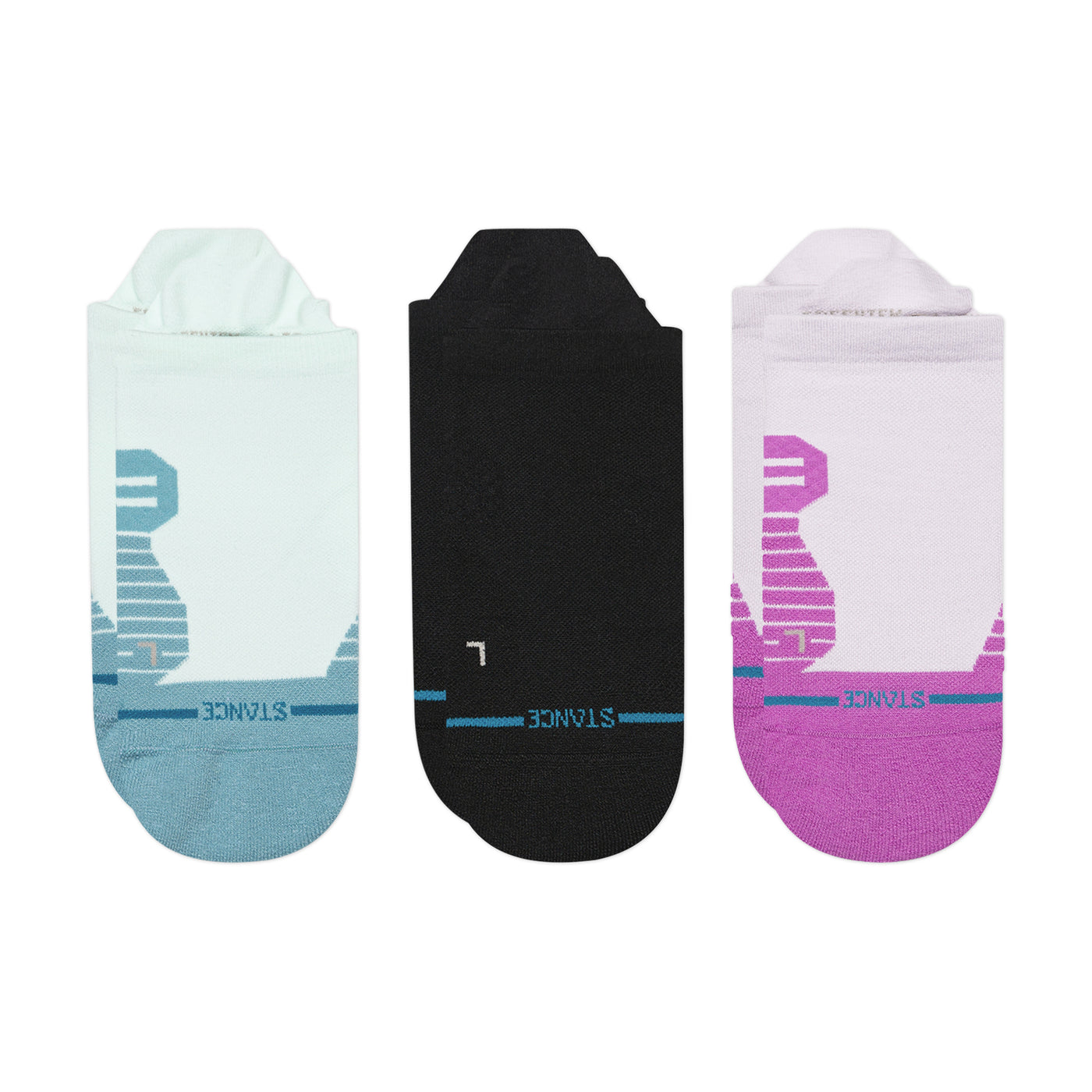 Fusion Light Performance Multi 3-Pack Tab Ankle Socks | Women's