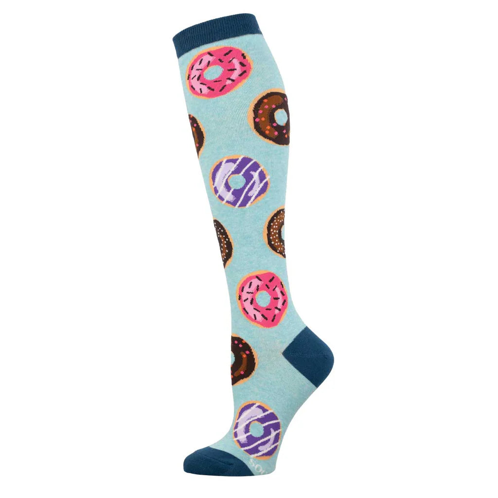 Go Nuts For Donuts Knee High Socks | Women's - Knock Your Socks Off