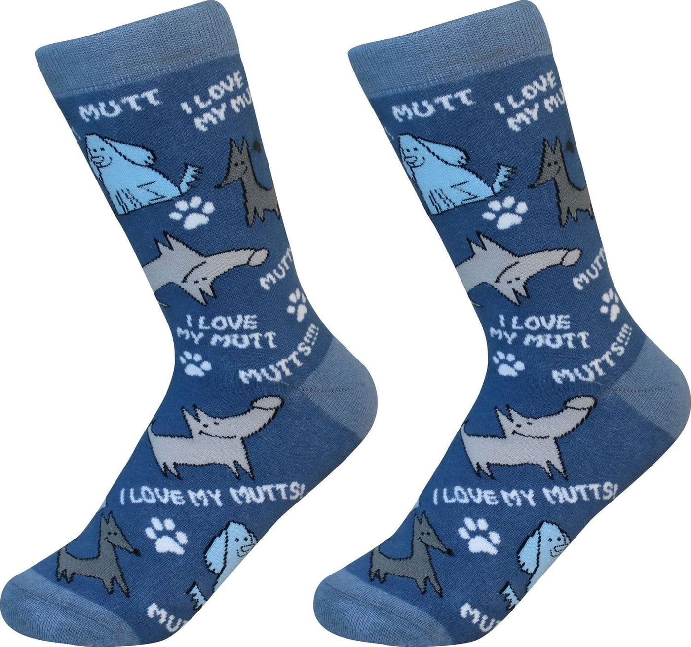 I Love My Mutt Crew Socks | Unisex - Knock Your Socks Off