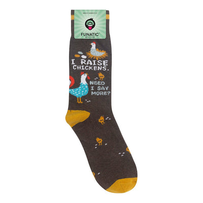 I Raise Chickens, Need I Say More Crew Socks | Unisex - Knock Your Socks Off