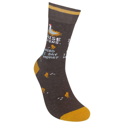 I Raise Chickens, Need I Say More Crew Socks | Unisex - Knock Your Socks Off