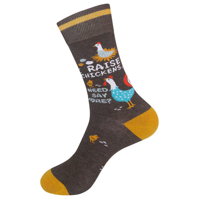 I Raise Chickens, Need I Say More Crew Socks | Unisex - Knock Your Socks Off