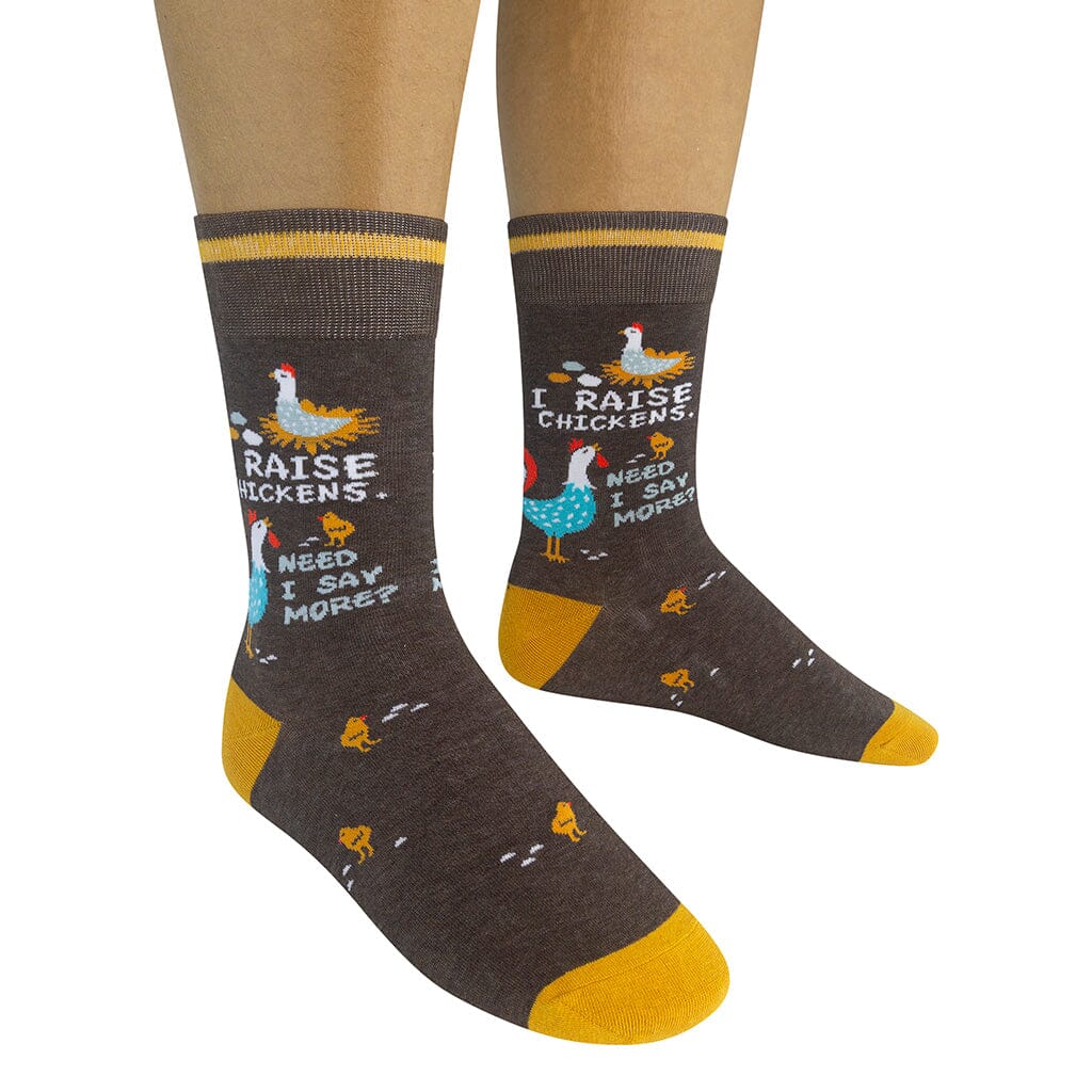 I Raise Chickens, Need I Say More Crew Socks | Unisex - Knock Your Socks Off