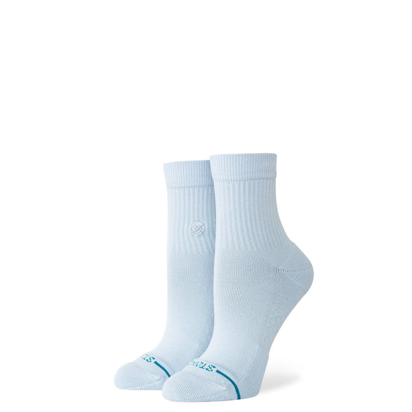 Icon Quarter Ice Blue Ankle Socks | Women's - Knock Your Socks Off