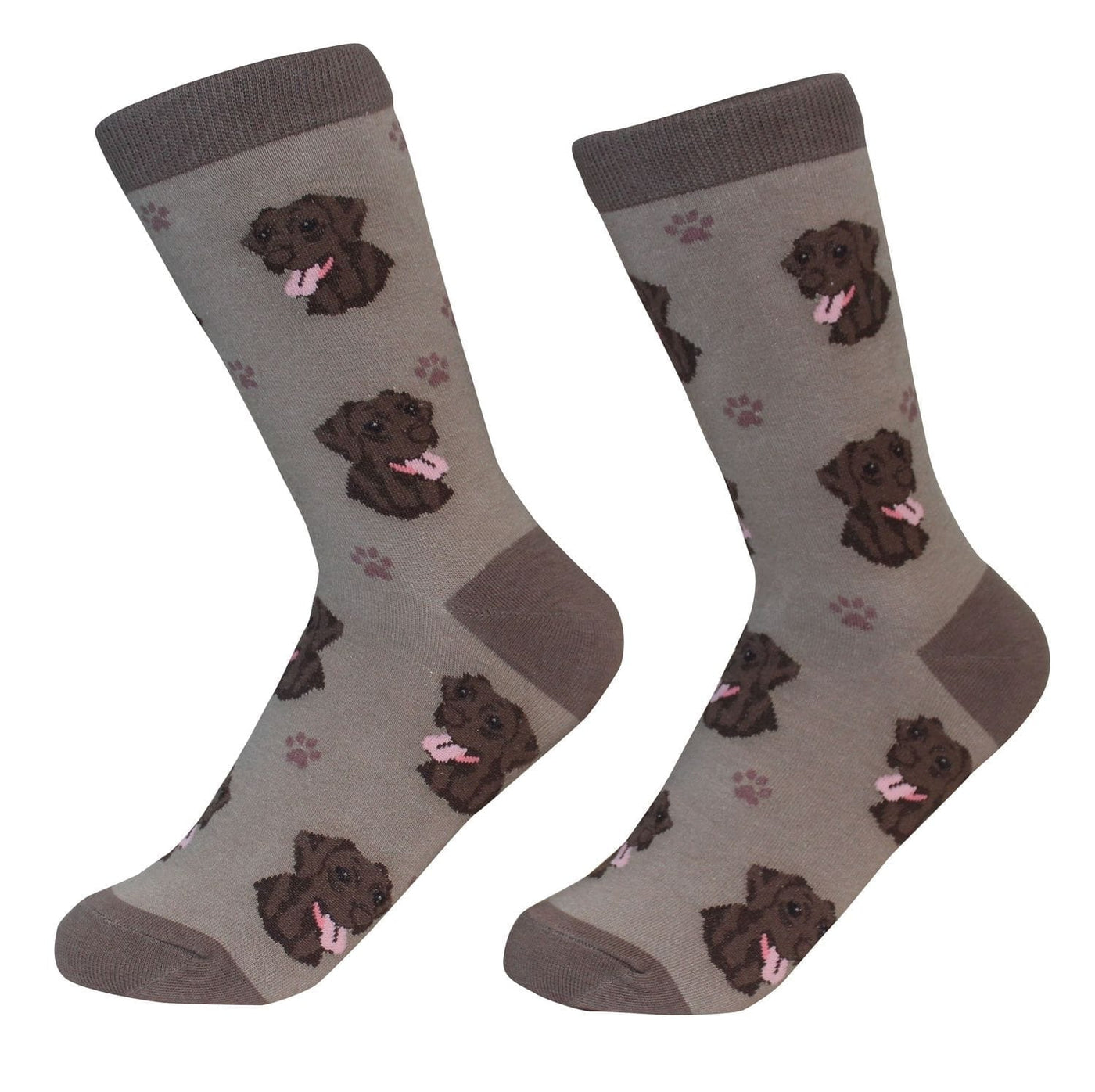 Labrador Chocolate Crew Socks | Unisex - Knock Your Socks Off