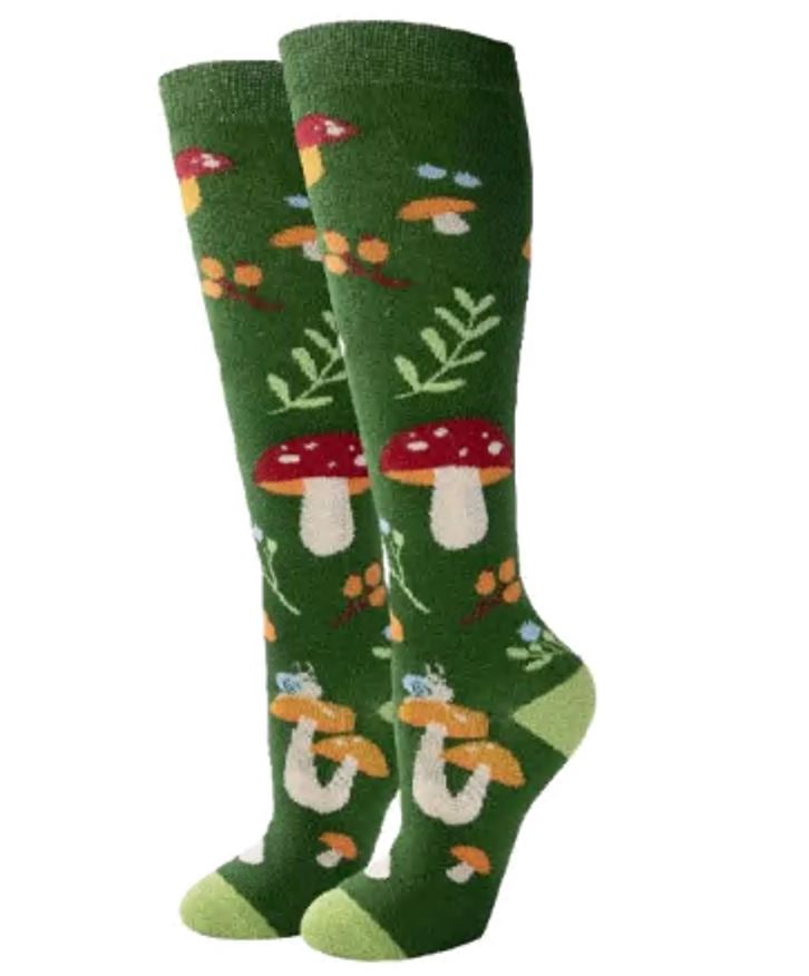 Mushroom Knee High Socks | Women's - Knock Your Socks Off