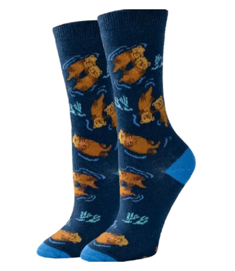 Otterly Adorable Crew Socks | Women's - Knock Your Socks Off