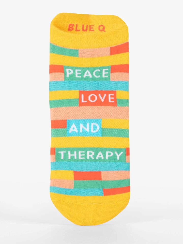 Peace Love & Therapy Sneaker Socks | Women's - Knock Your Socks Off