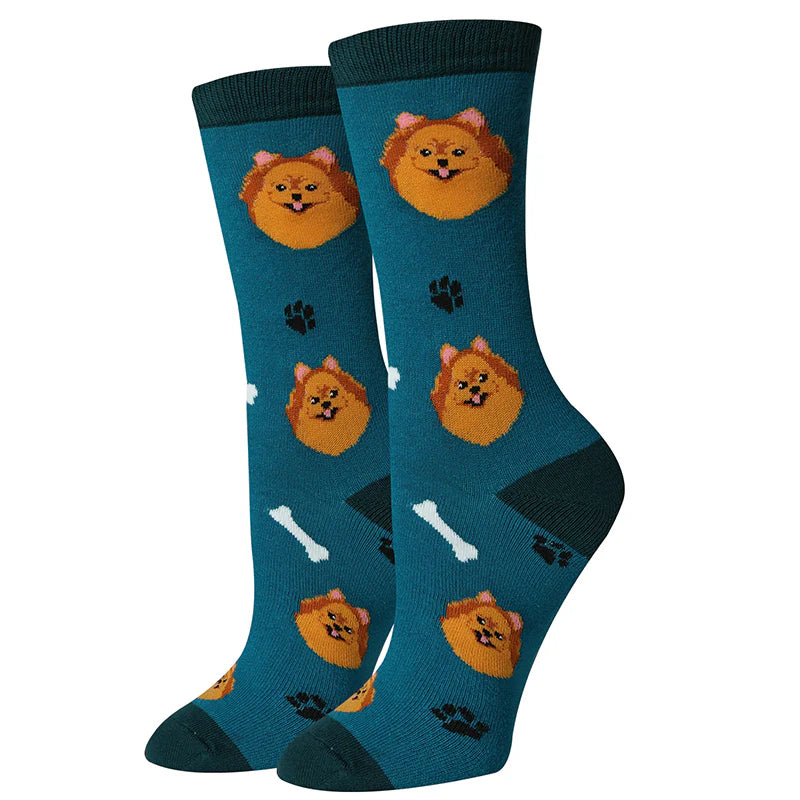 Pomeranian Crew Socks | Women's - Knock Your Socks Off