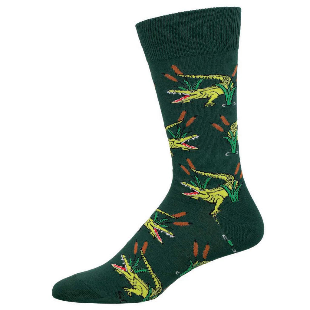 See Ya Later Alligator Crew Socks | Men's - Knock Your Socks Off