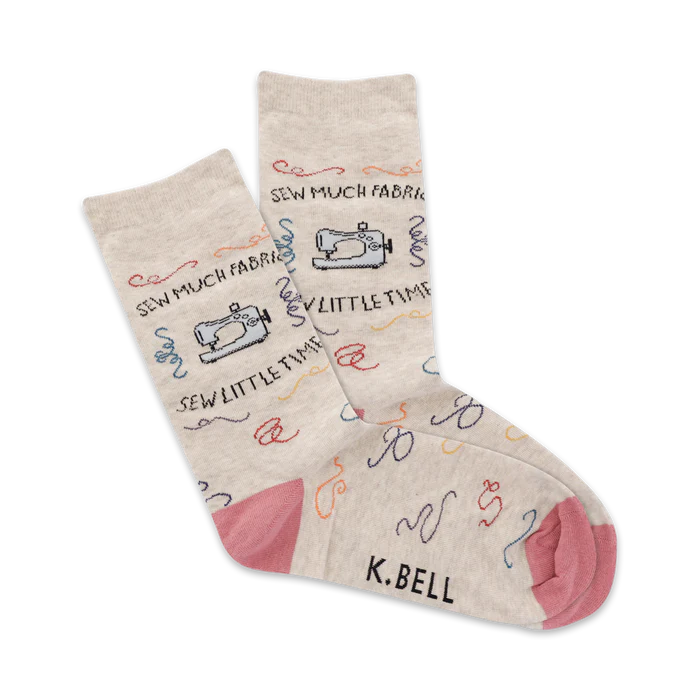 Sew Much Fabric Crew Socks | Women's - Knock Your Socks Off