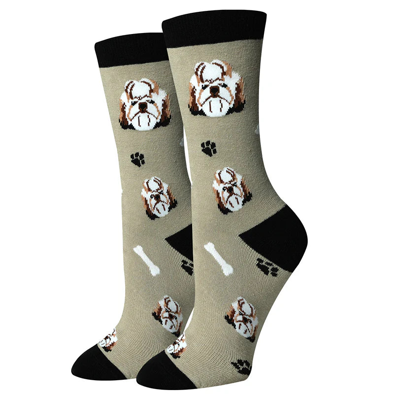 Shih Tzu Crew Socks | Women's - Knock Your Socks Off