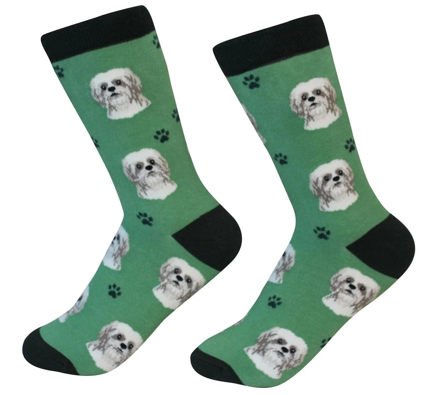 Shih Tzu Tan & White Crew Socks | Unisex - Knock Your Socks Off