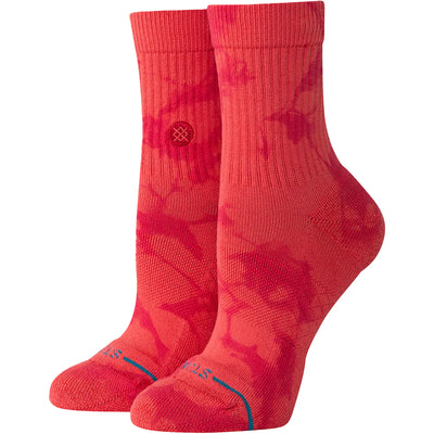 Dye Namic Red Quarter Ankle Socks | Women's