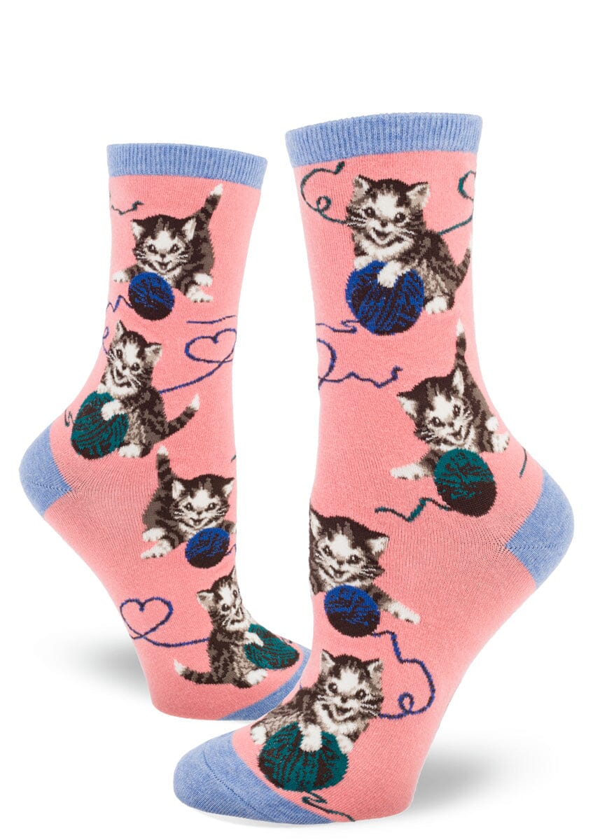 String Cat Crew Socks | Women's - Knock Your Socks Off