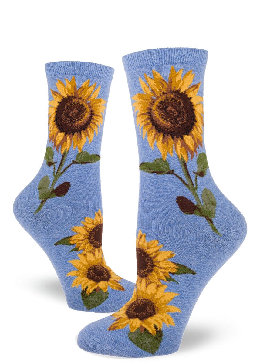 Sunflower Crew Socks | Women's - Knock Your Socks Off