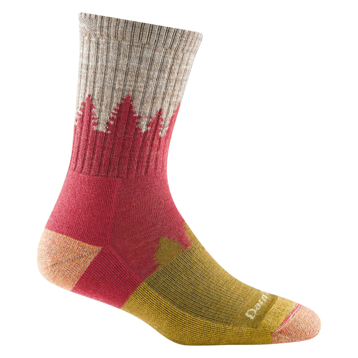 Treeline Micro Crew Midweight With Cushion Cranberry | Women's - Knock Your Socks Off