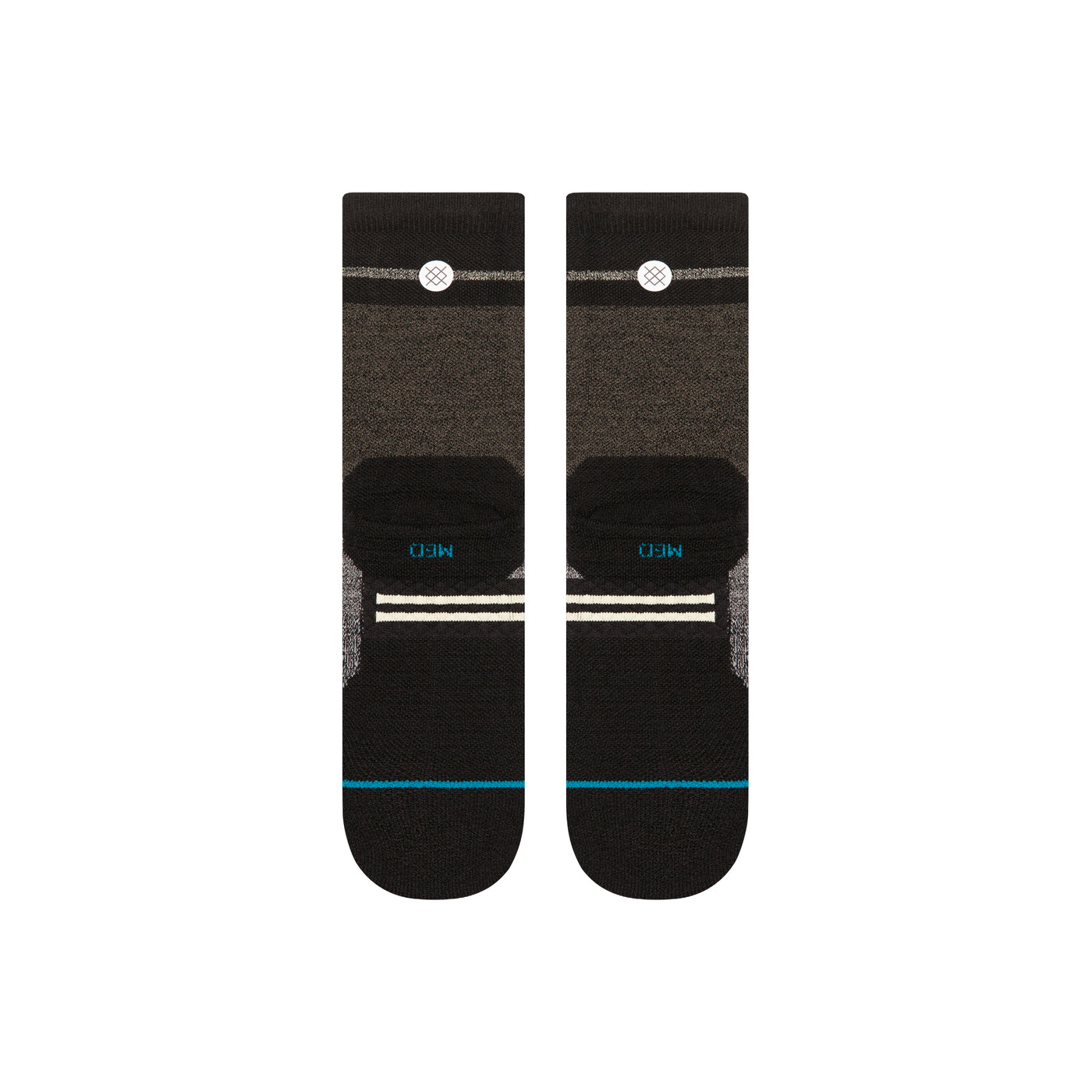 Mid Wool Trenton Black Crew Socks | Men's