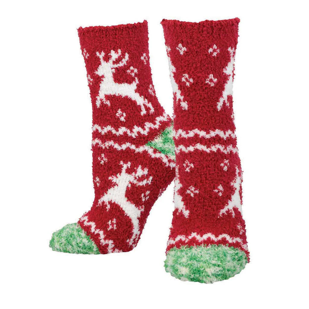 Warm & Cozy Joyous Reindeer Crew Socks | Women's - Knock Your Socks Off