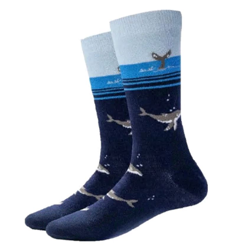 Whale Crew Socks | Men's - Knock Your Socks Off