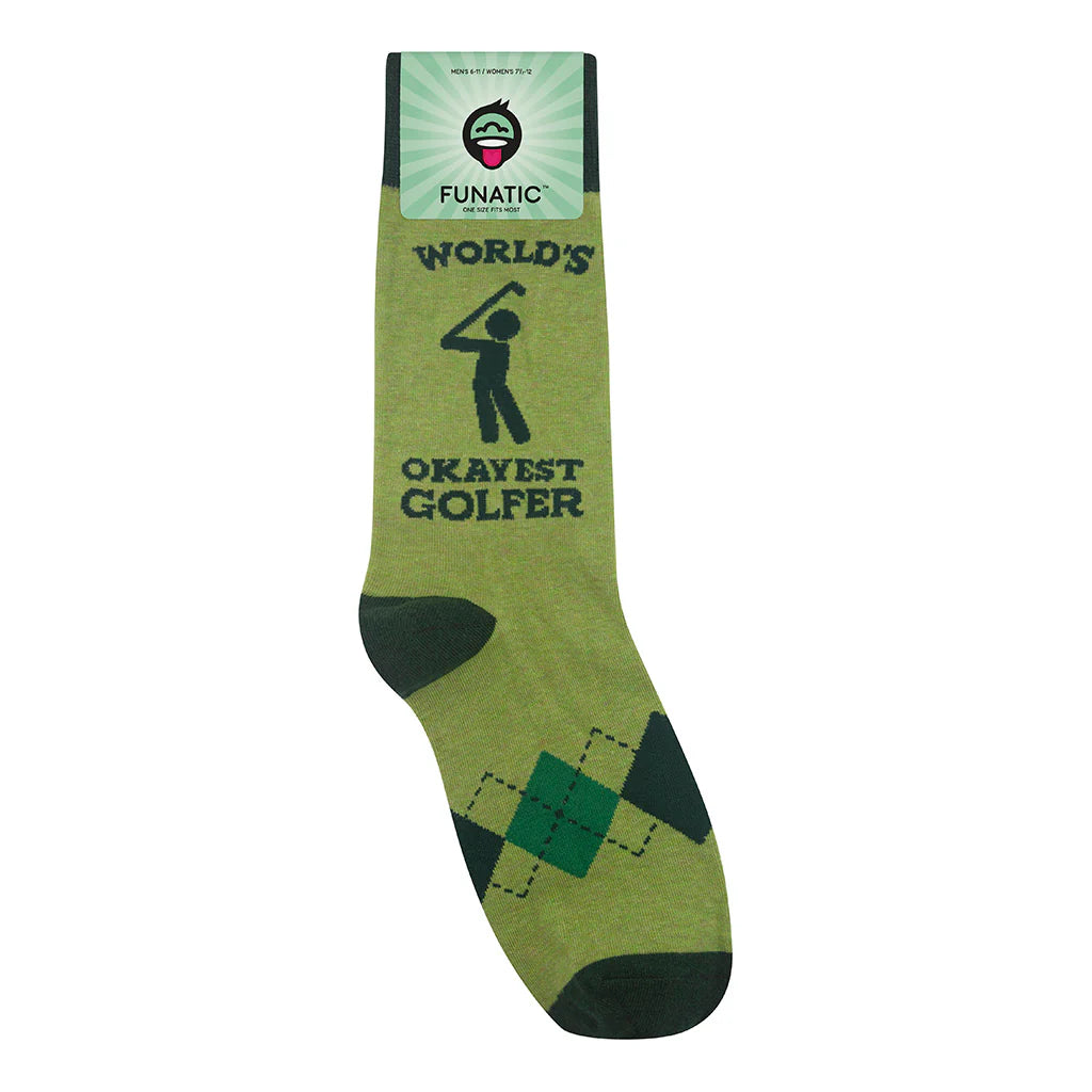 World's Okayest Golfer Crew Socks | Unisex