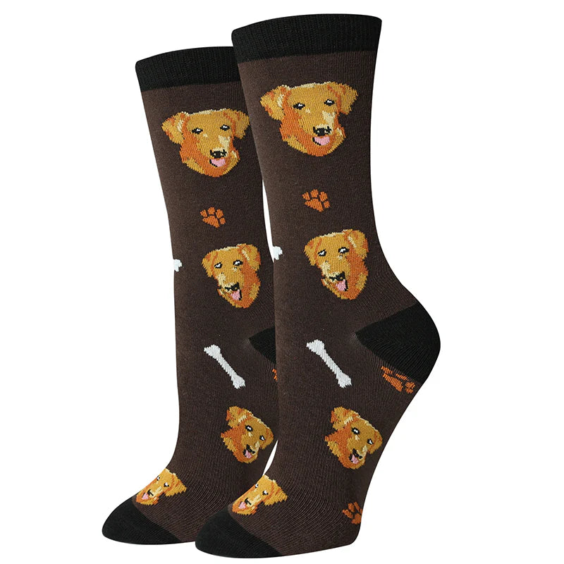 Yellow Labrador Crew Socks | Women's - Knock Your Socks Off