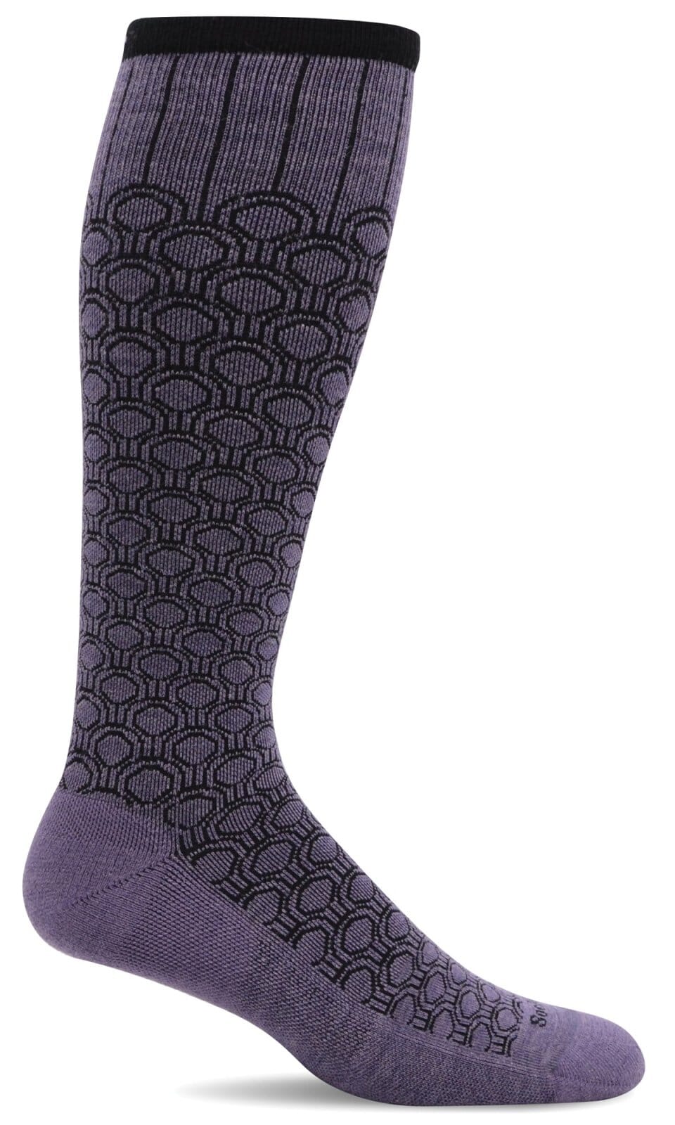 Deco Dot Plum (Moderate Graduated Compression) | Women's - Knock Your Socks Off