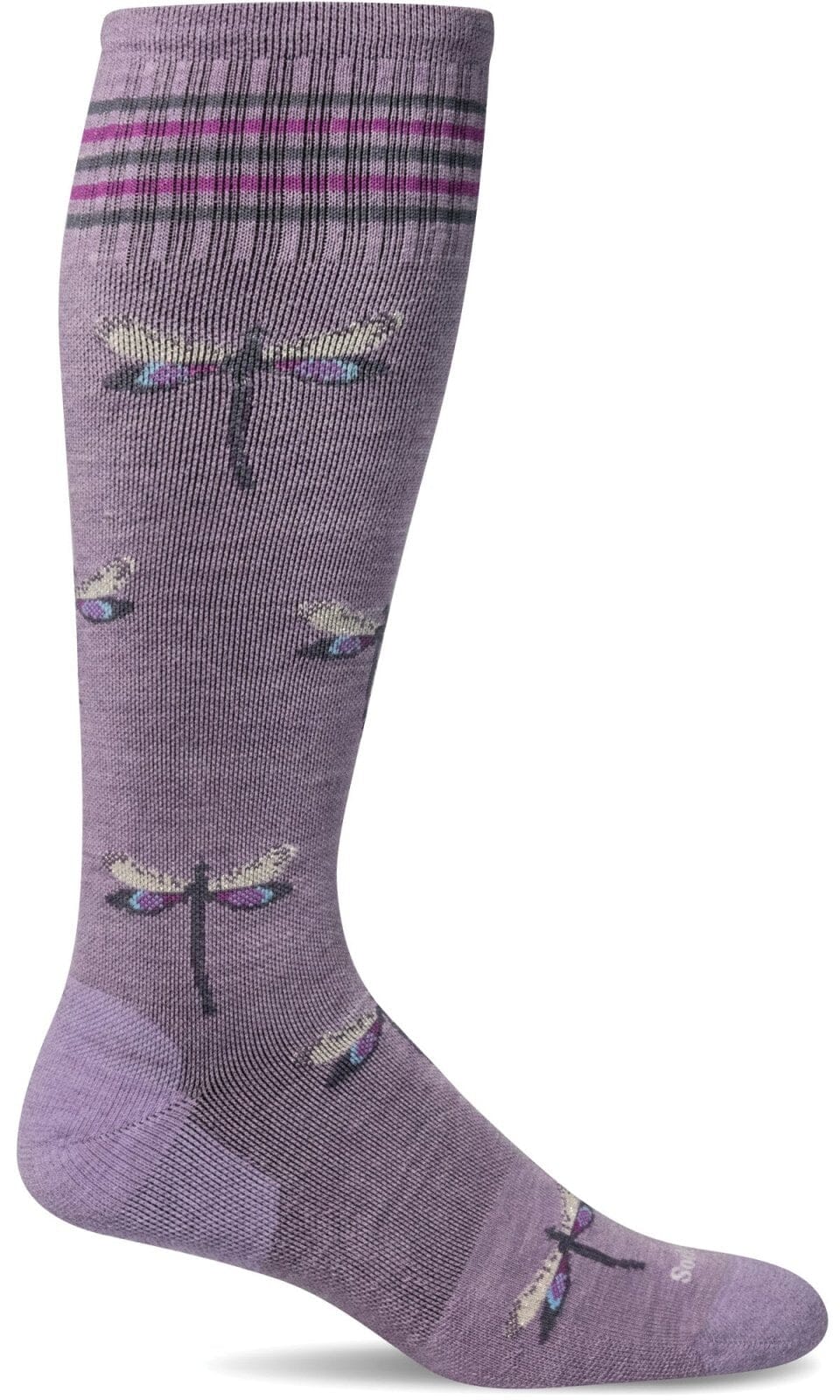 Dragonfly Lavender (Moderate Graduated Compression) | Women's - Knock Your Socks Off